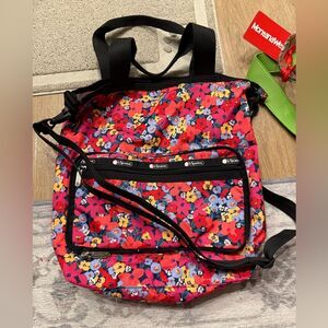 Le SportsSac Colorful Flower Packable Nylon Slim Tote